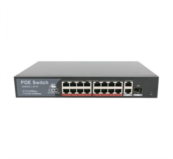 Switch 16 Port PoE + 2 Uplink +1SFP